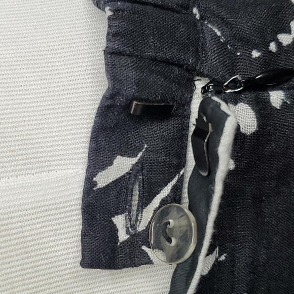 Black/white 100% linen skirt - Picture 5 of 6